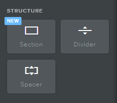 Website Builder Structure Section Icons