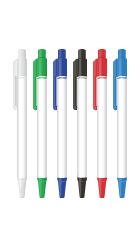 Bolígrafos de punta rodante con pulsador - Colores