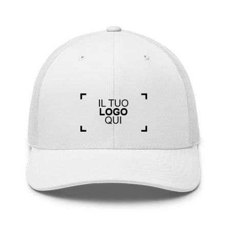 Cappello trucker vintage personalizzato con logo campione ricamato sul davanti