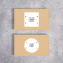 Proefverpakkingsdoos met daarop weergegeven een vierkante of ronde voorbeeld sticker
