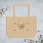 Esempio di borsa personalizzata su uno sfondo di marmo con logo